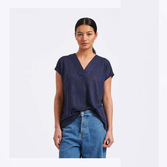 - Bora Knitted Top - Navy