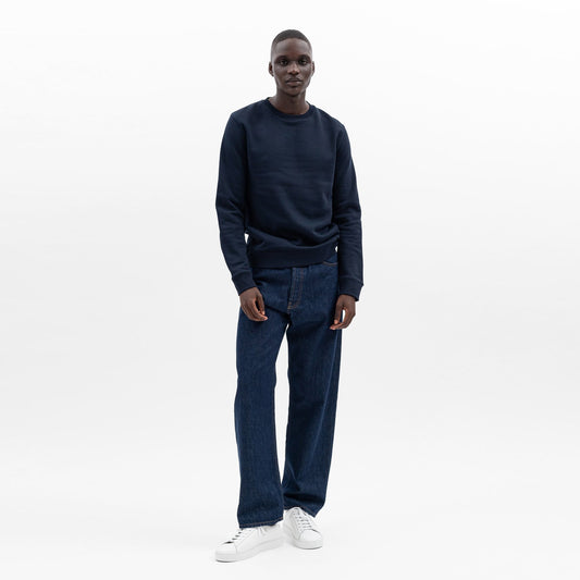 - Vagn Slim Org Sweatshirt - Navy