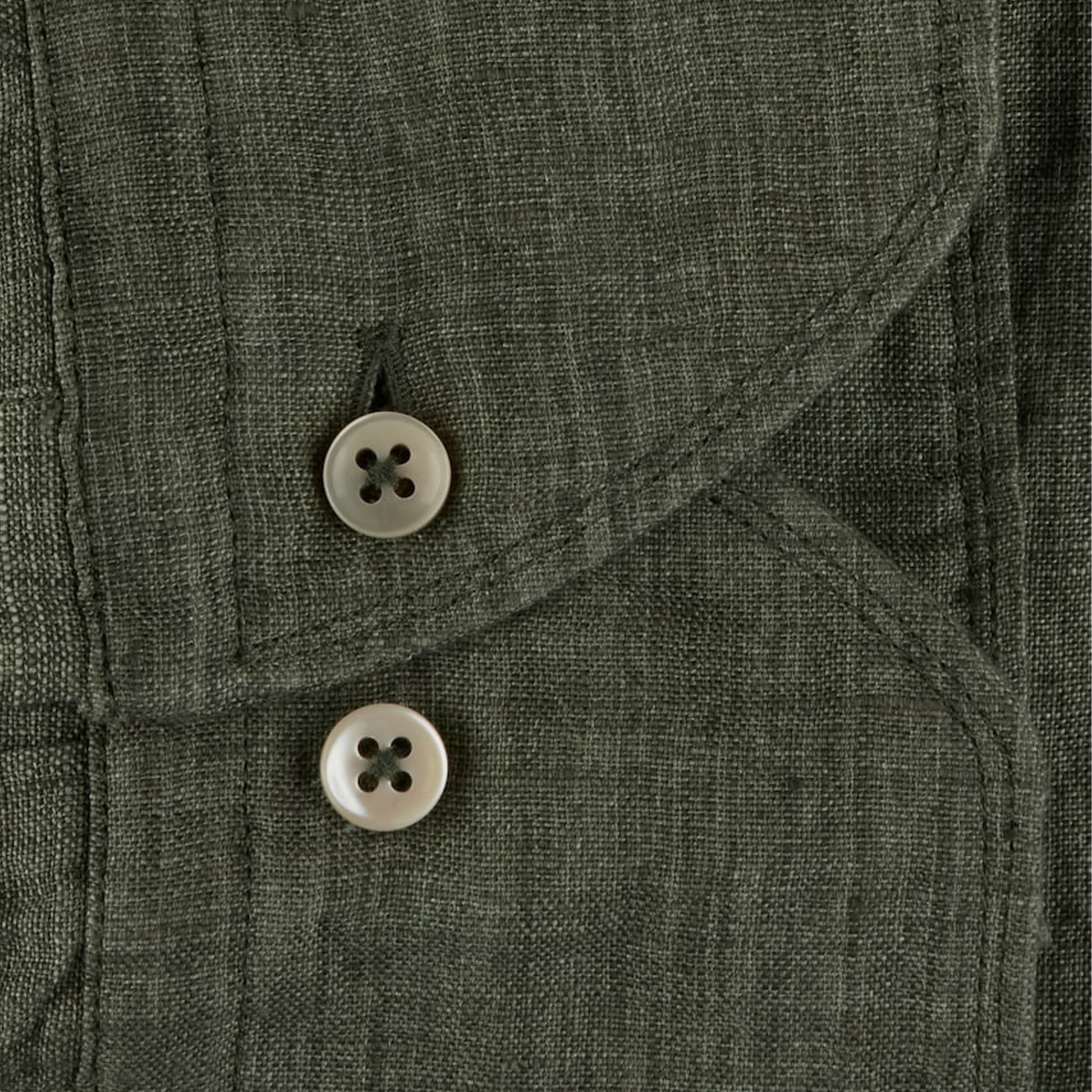 Stenstroms - Fitted Body Linen Shirt - Green