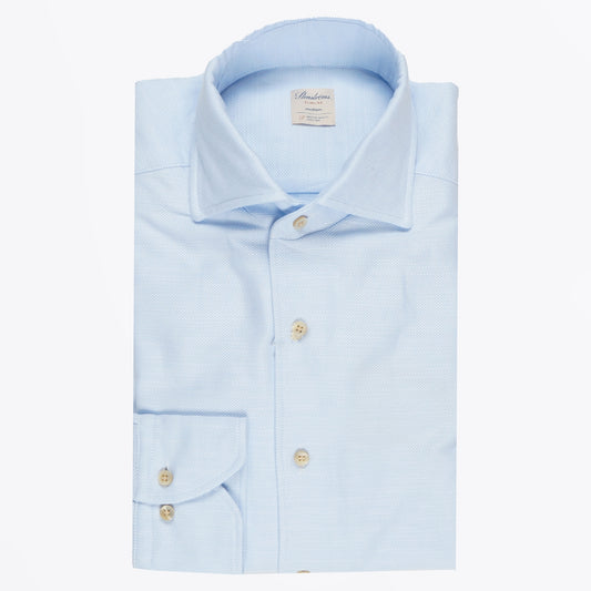 - Slimline Schiller Collar Shirt - Light Blue