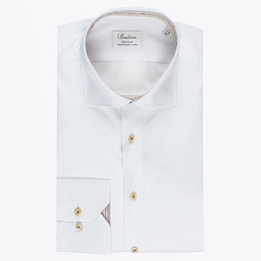 - Stripe Inlay Shirt - White