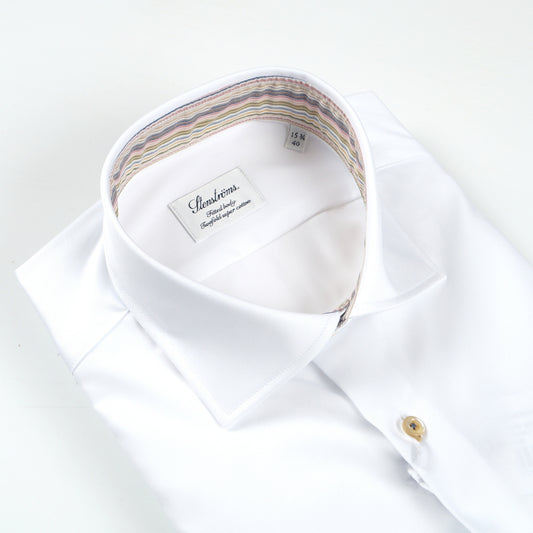 - Stripe Inlay Shirt - White