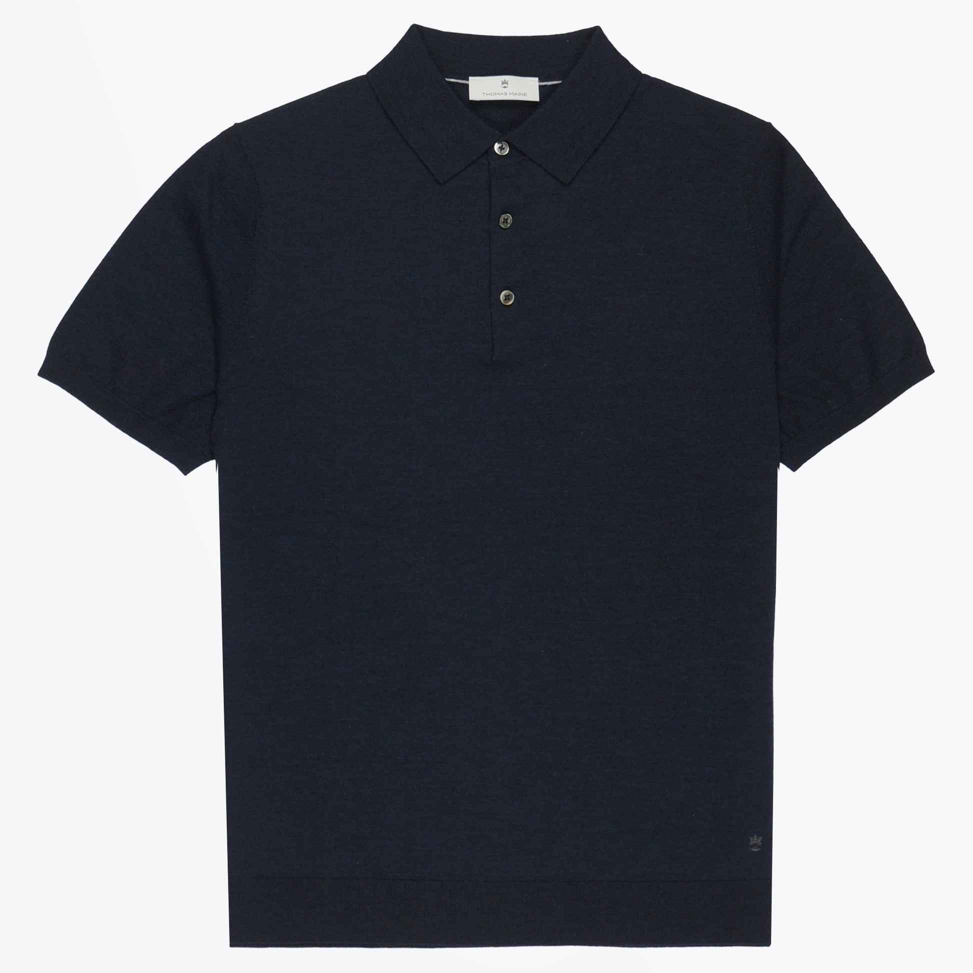 Thomas Merino SS Polo Shirt - Navy