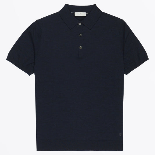 Merino SS Polo Shirt - Navy