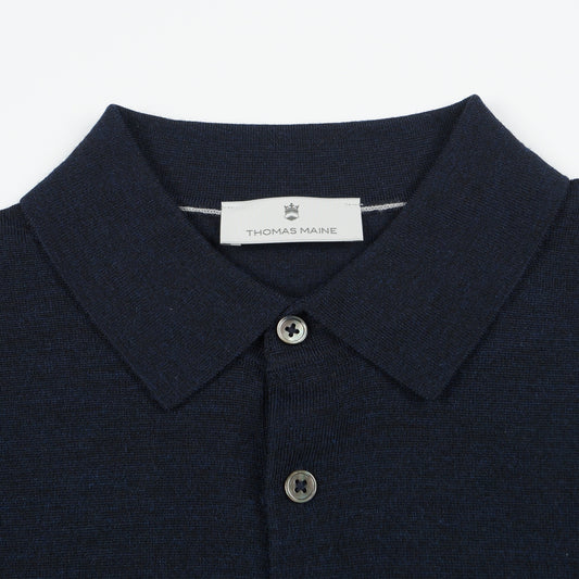 Merino SS Polo Shirt - Navy