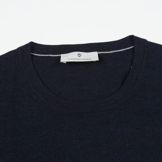 Merino SS Pullover - Navy