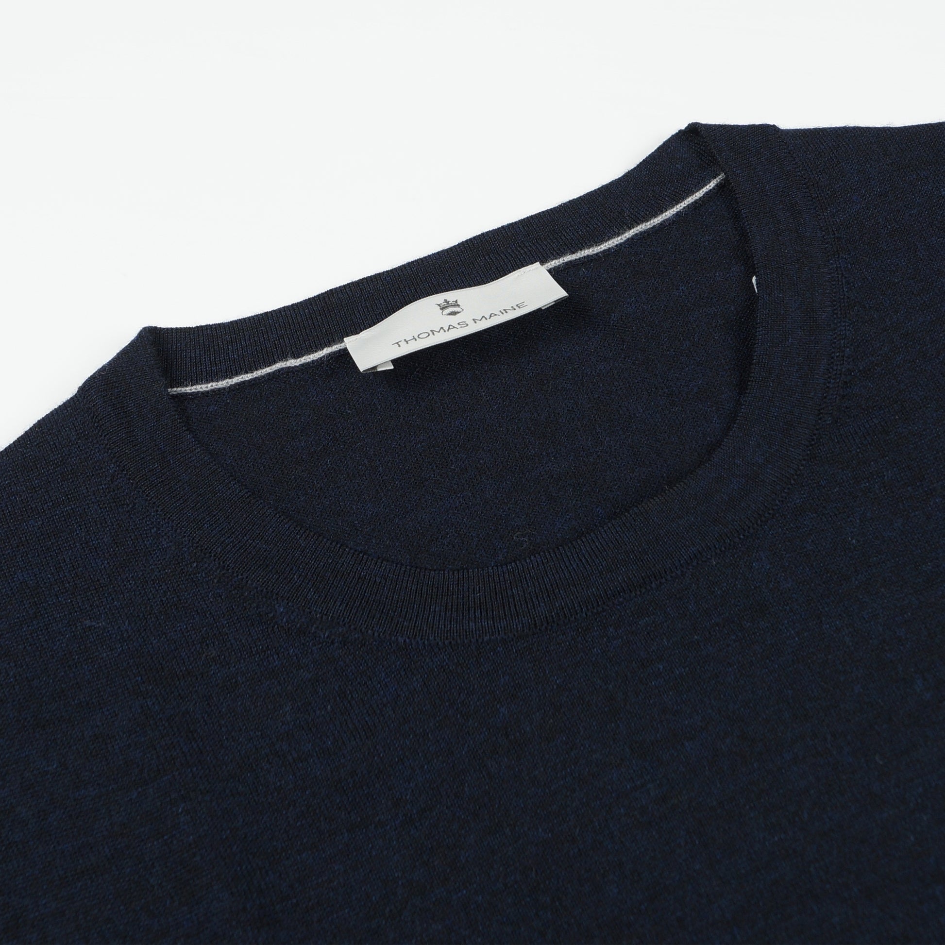 Thomas Merino SS Pullover - Navy