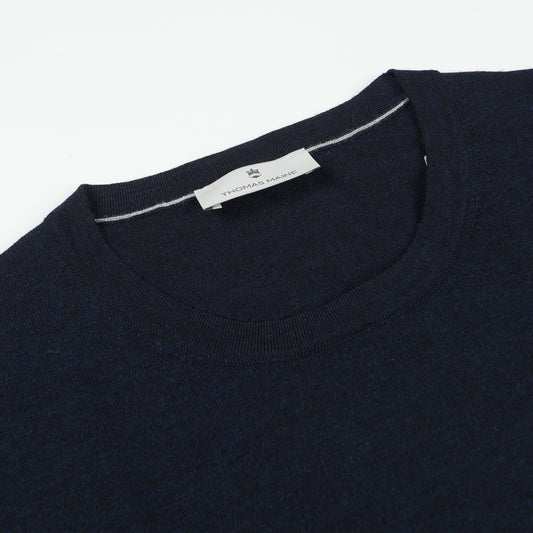 Merino SS Pullover - Navy