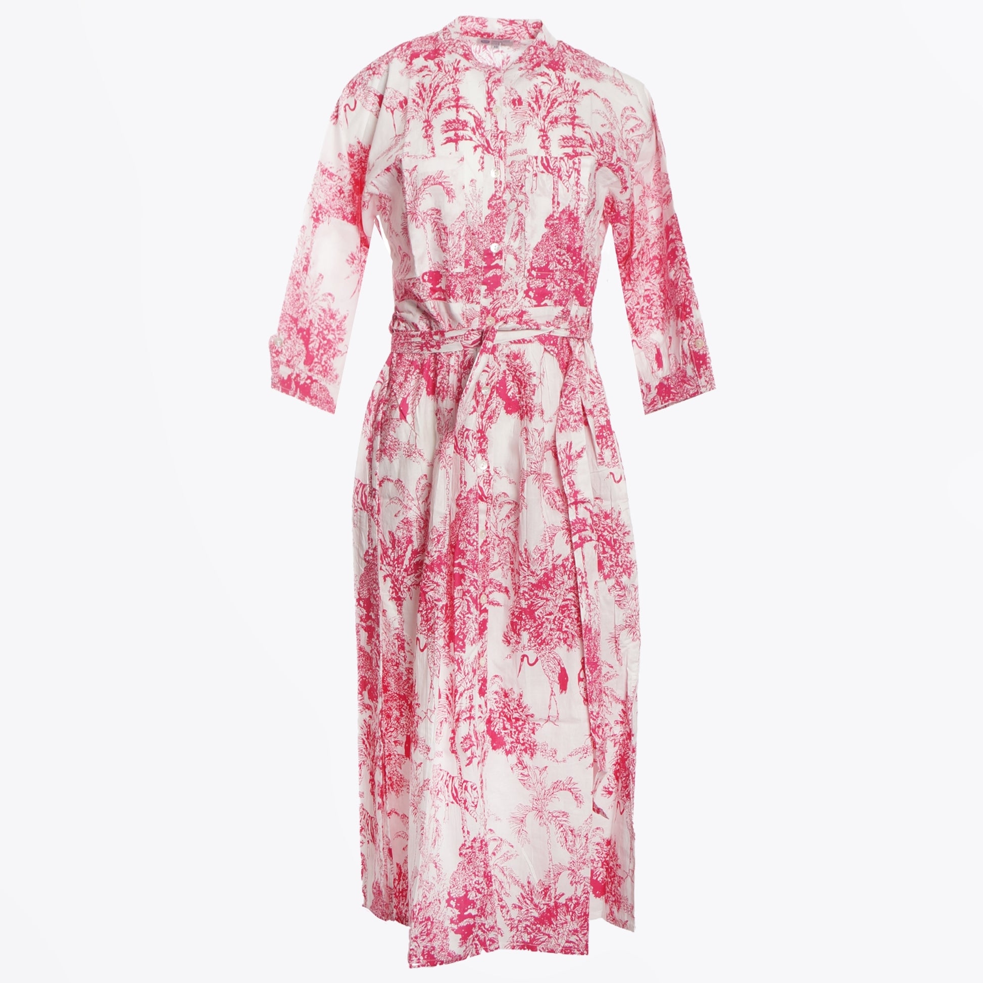 Handprint Lawson Dress - Pink Sketch