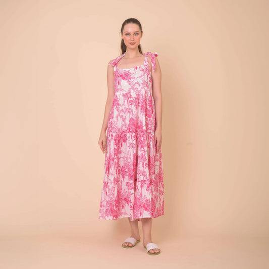 - Capri Dress - Pink Sketch