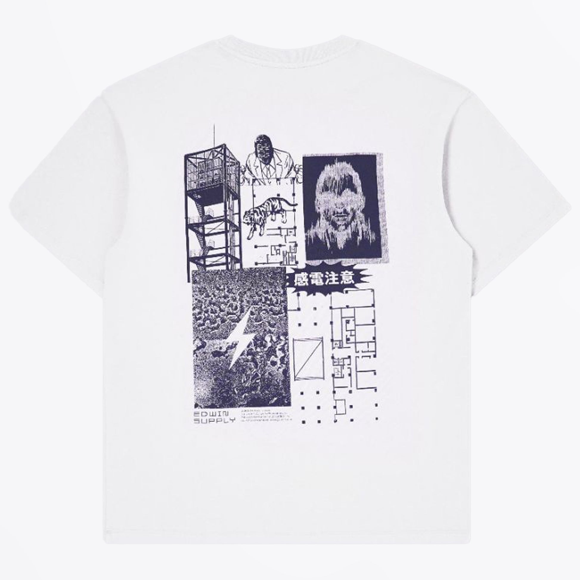 Edwin Hazardous Voltage T-Shirt - White