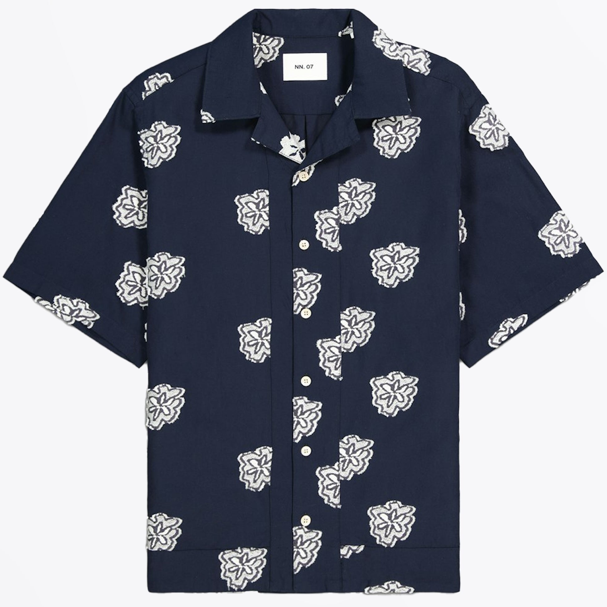 NN07 Leo SS Shirt - Navy Blue