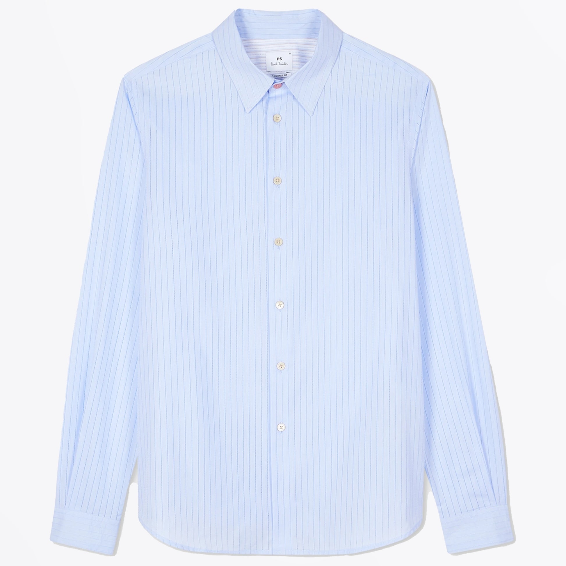 Paul Jacquard Stripe Shirt - Light Blue