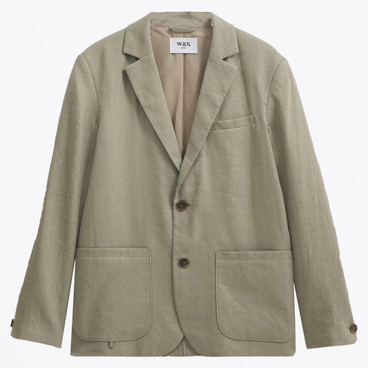 - Fintry Blazer Linen - Pale Khaki