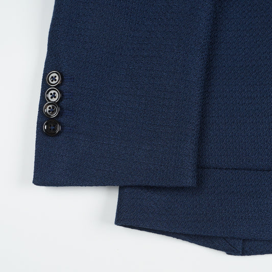 - Cotton Linen Jacket - Navy