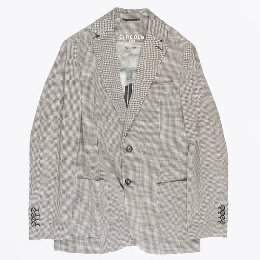 - Dogtooth Piquet Jacket - Black