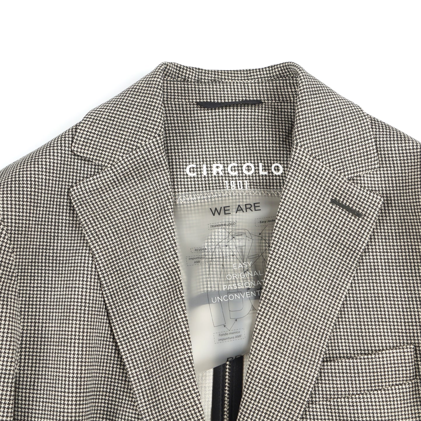 - Dogtooth Piquet Jacket - Black