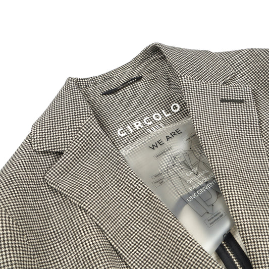 - Dogtooth Piquet Jacket - Black