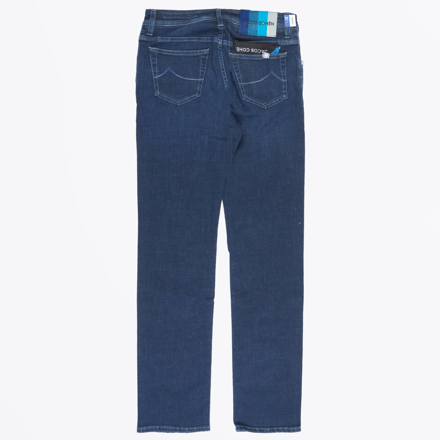 - Bard Slim Zip Jeans - Navy