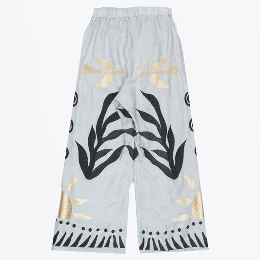 - Sun Linen Trousers - Light Grey