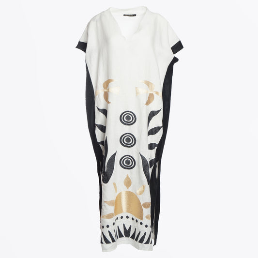 - Sun Kaftan - White /Black
