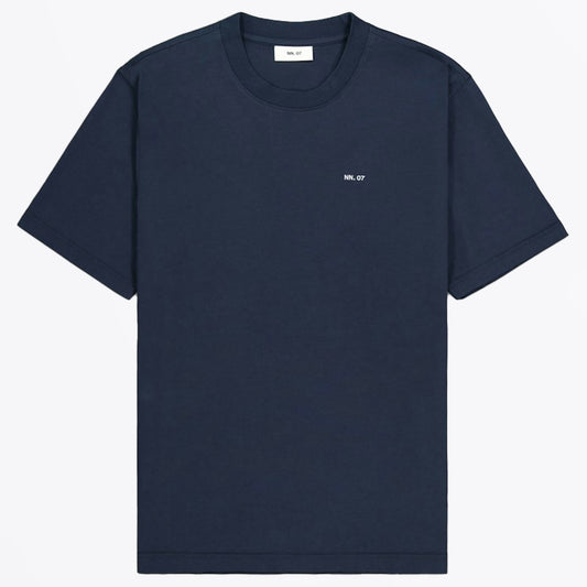 - Adam Casual Logo Tee - Navy Blue