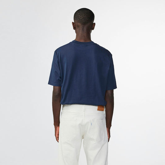 - Adam Casual Logo Tee - Navy Blue