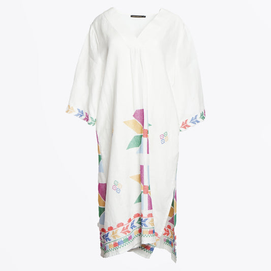 - Aeolis V Neck Kaftan - Multi