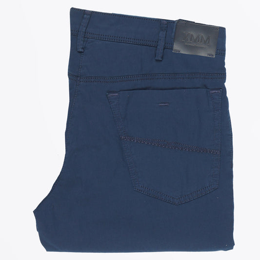 - Phoenix Light Satin Trousers - Navy