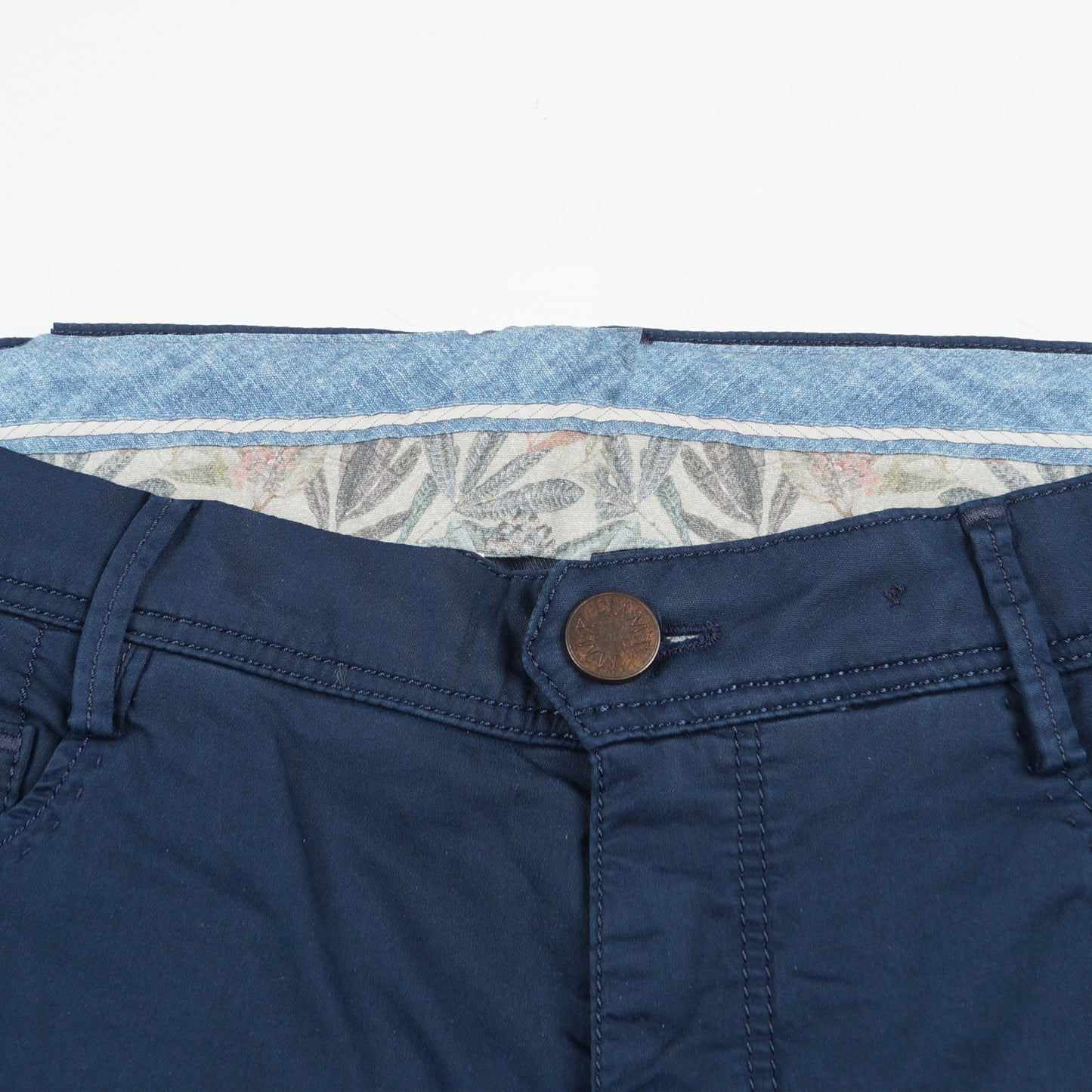 - Phoenix Light Satin Trousers - Navy