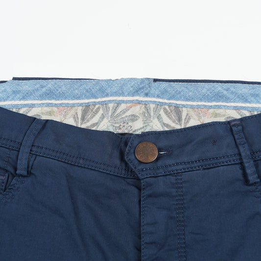 - Phoenix Light Satin Trousers - Navy