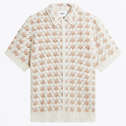 - Porto Splash Crochet Shirt - Ecru