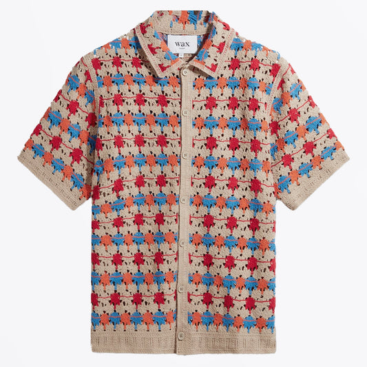 - Porto Splash Crochet Shirt - Multi