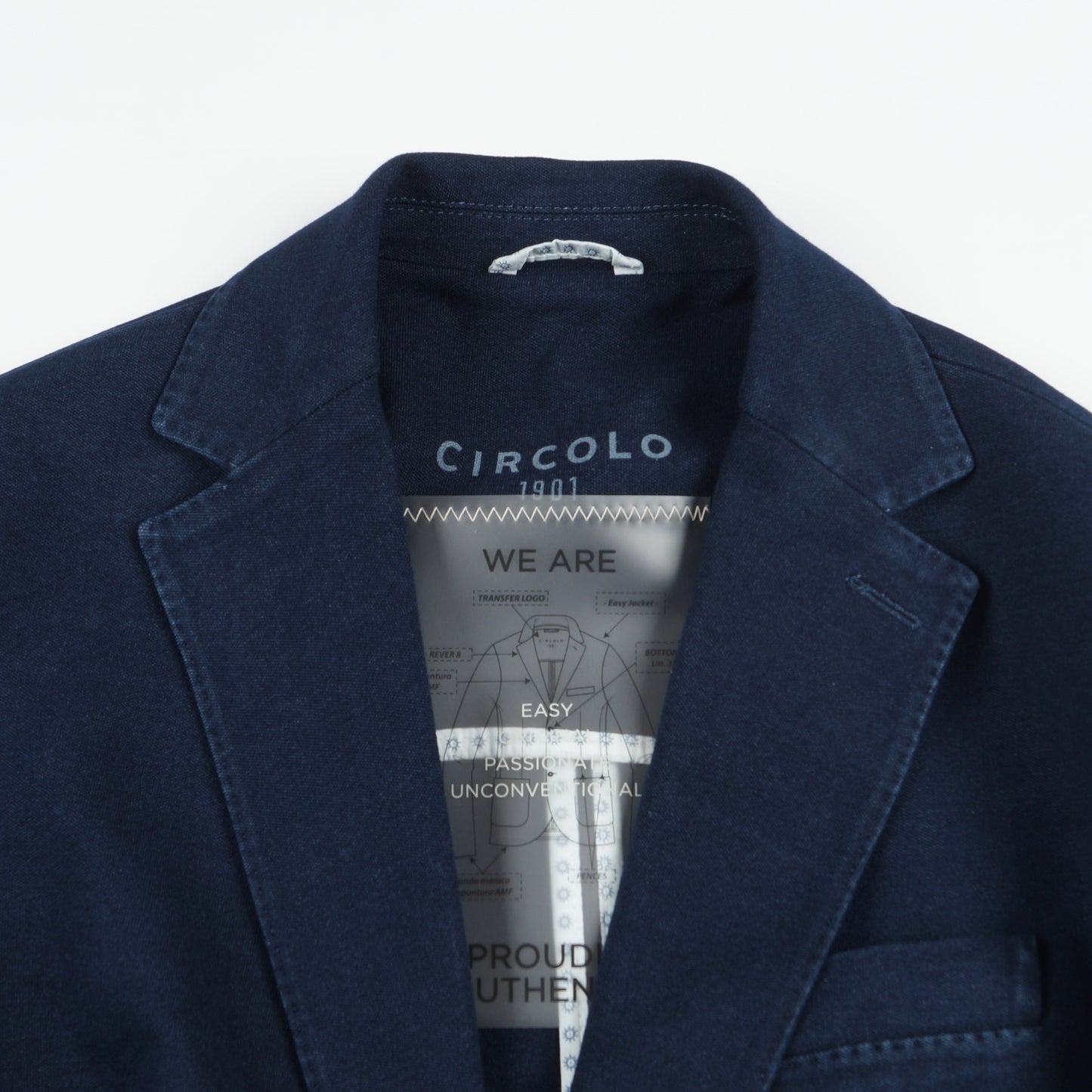 - Stretch Piquet Jacket - Indigo