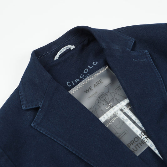 - Stretch Piquet Jacket - Indigo