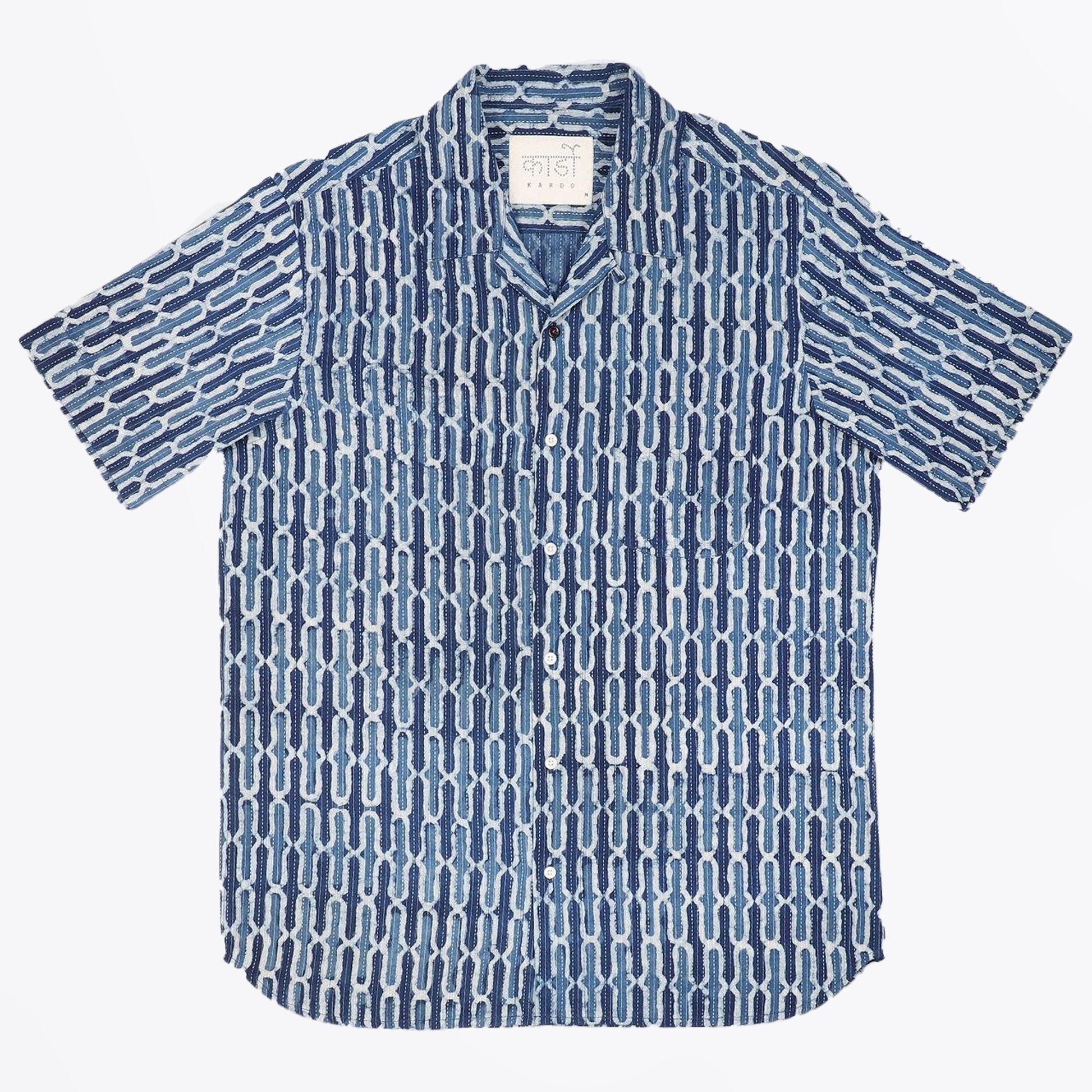 Kardo Lamar Blockprint Shirt - Indigo