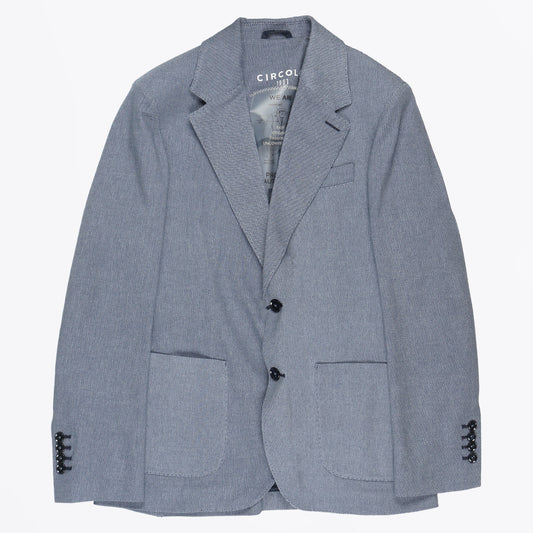 Micro Print Jersey Blazer - Blue