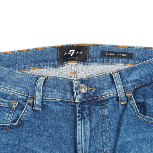 - Slimmy Tapered Jeans - Mid Blue