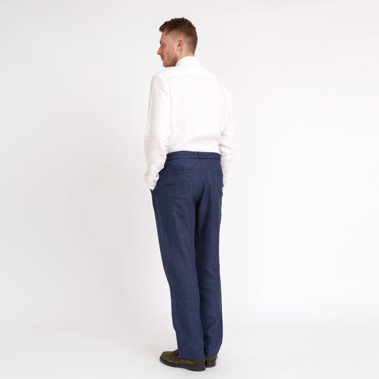 - Belted Dubrow Trousers - Navy