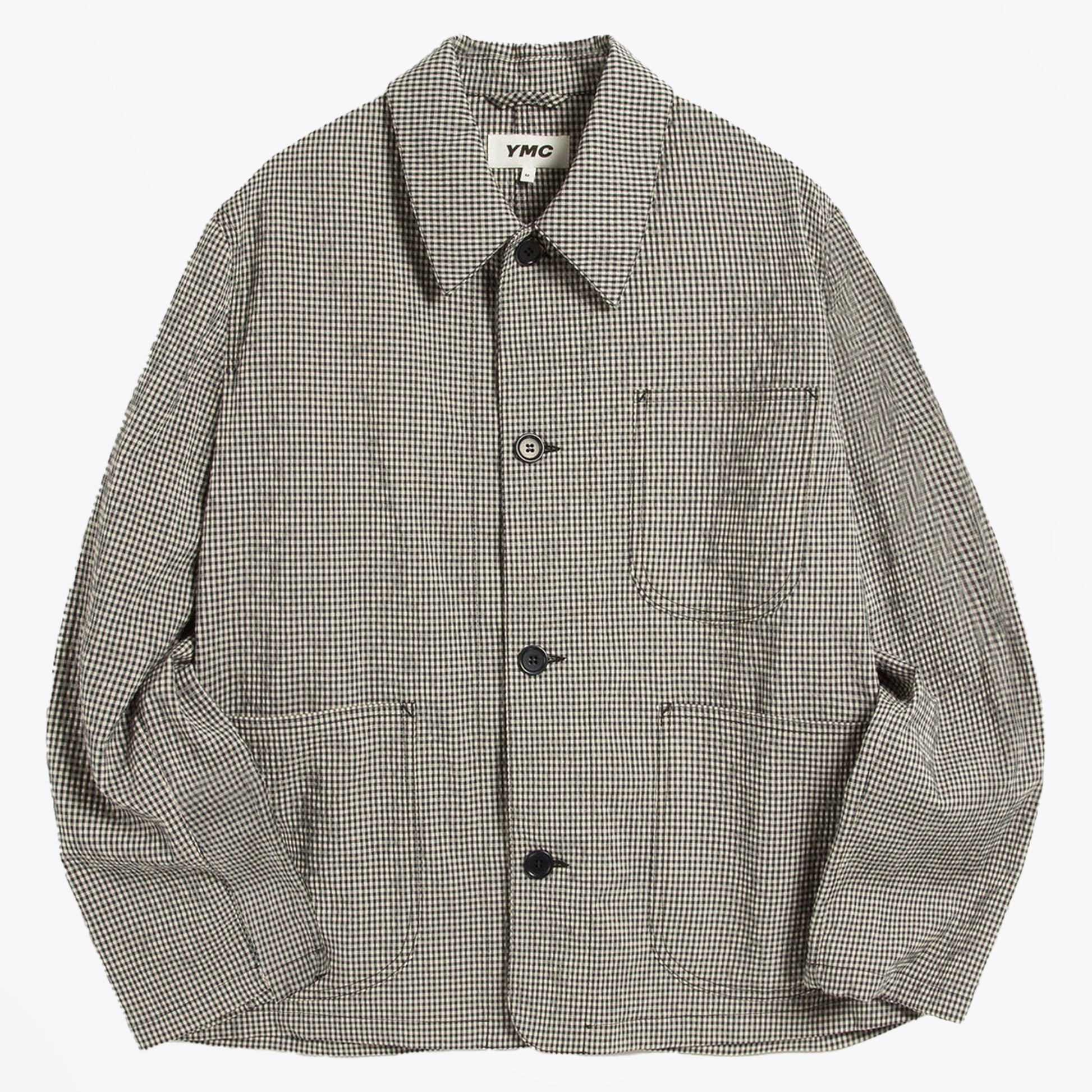 YMC Labour Chore Jacket - Navy/Ecru