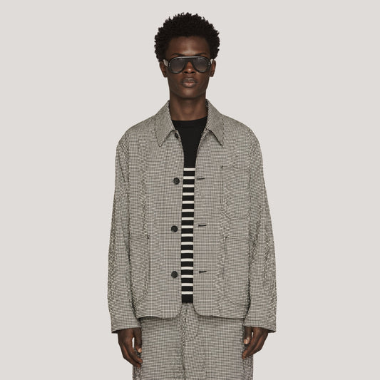 Labour Chore Jacket - Navy/Ecru