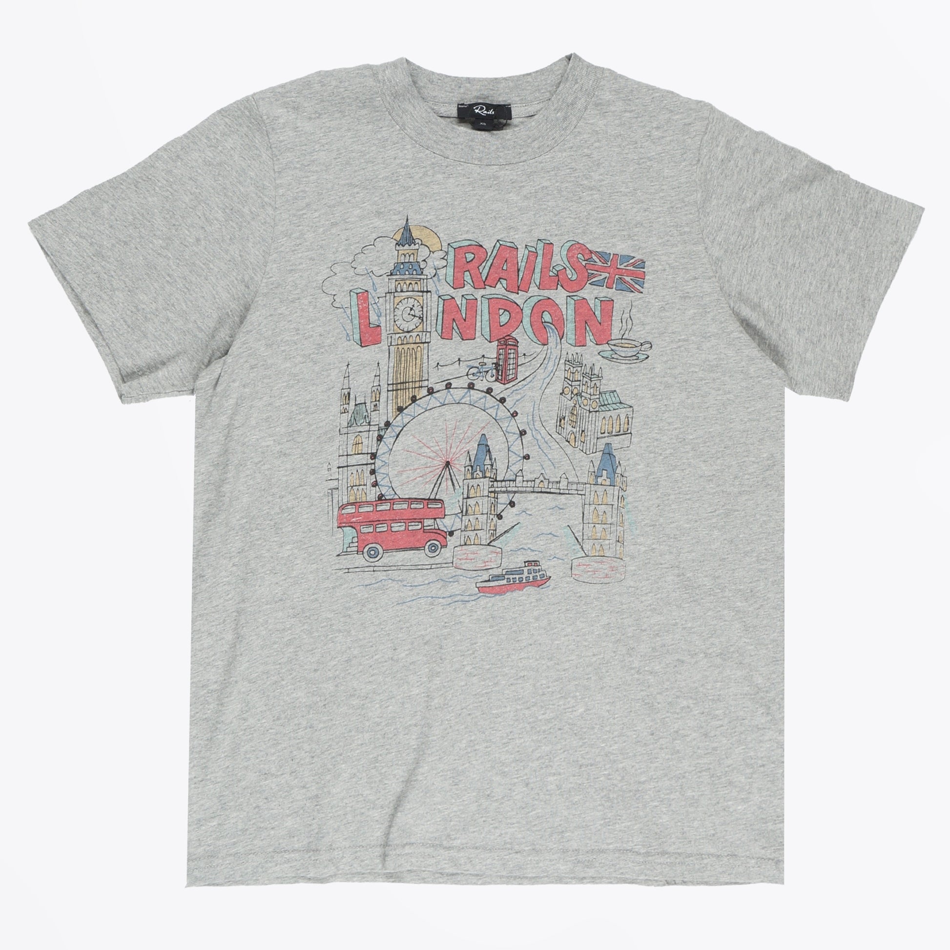 Rails London Boyfriend Tee - Grey