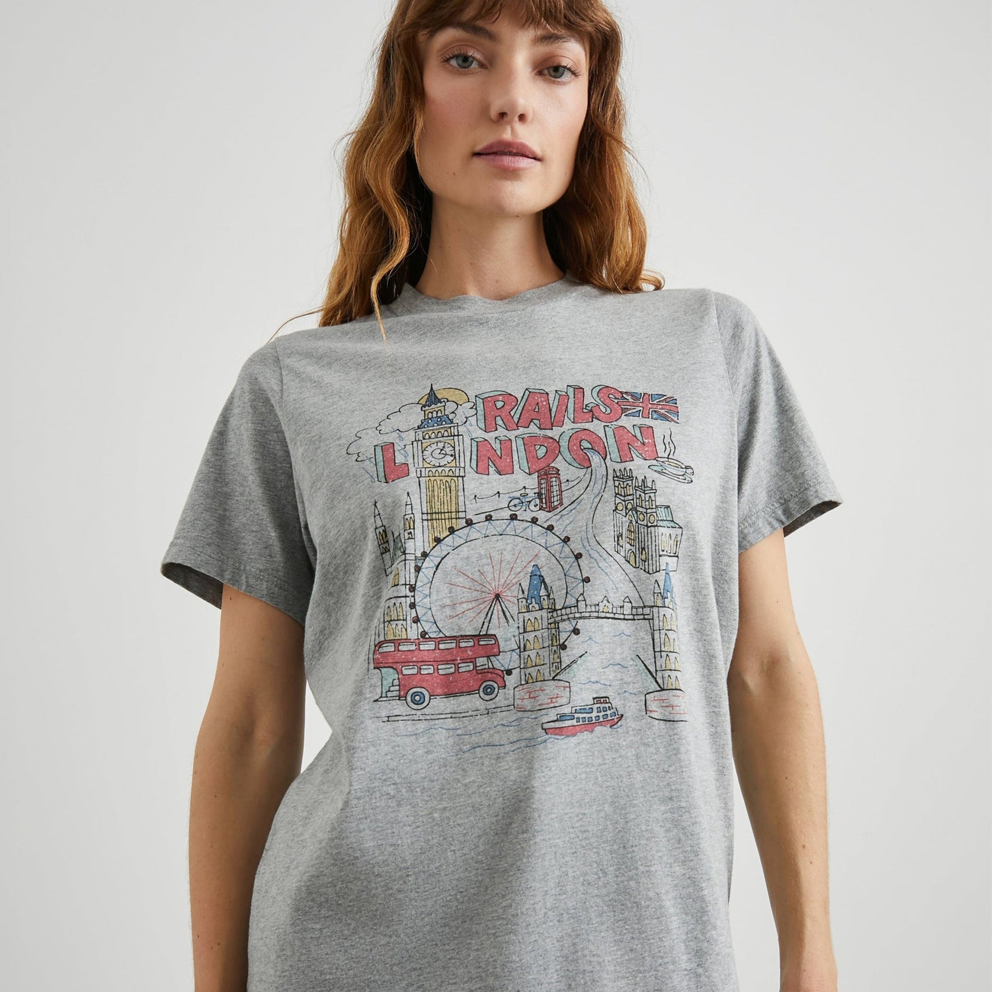Rails London Boyfriend Tee - Grey