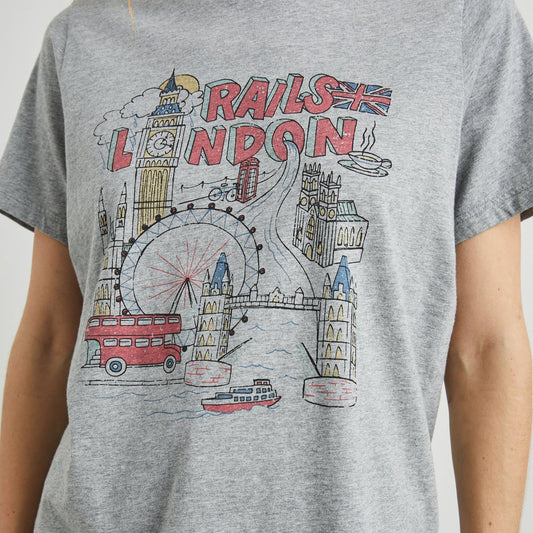 London Boyfriend Tee - Grey