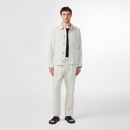 - Olav Linen Overshirt - Oat