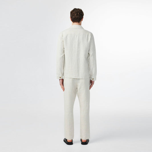 - Olav Linen Overshirt - Oat