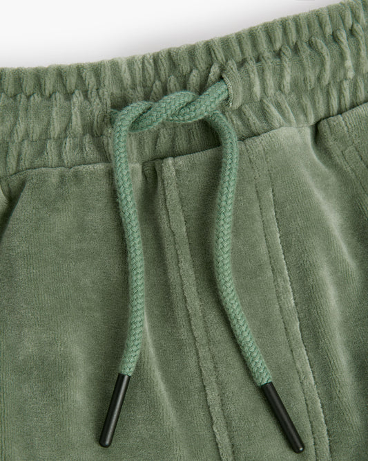 Nicola Velour Shorts - Green