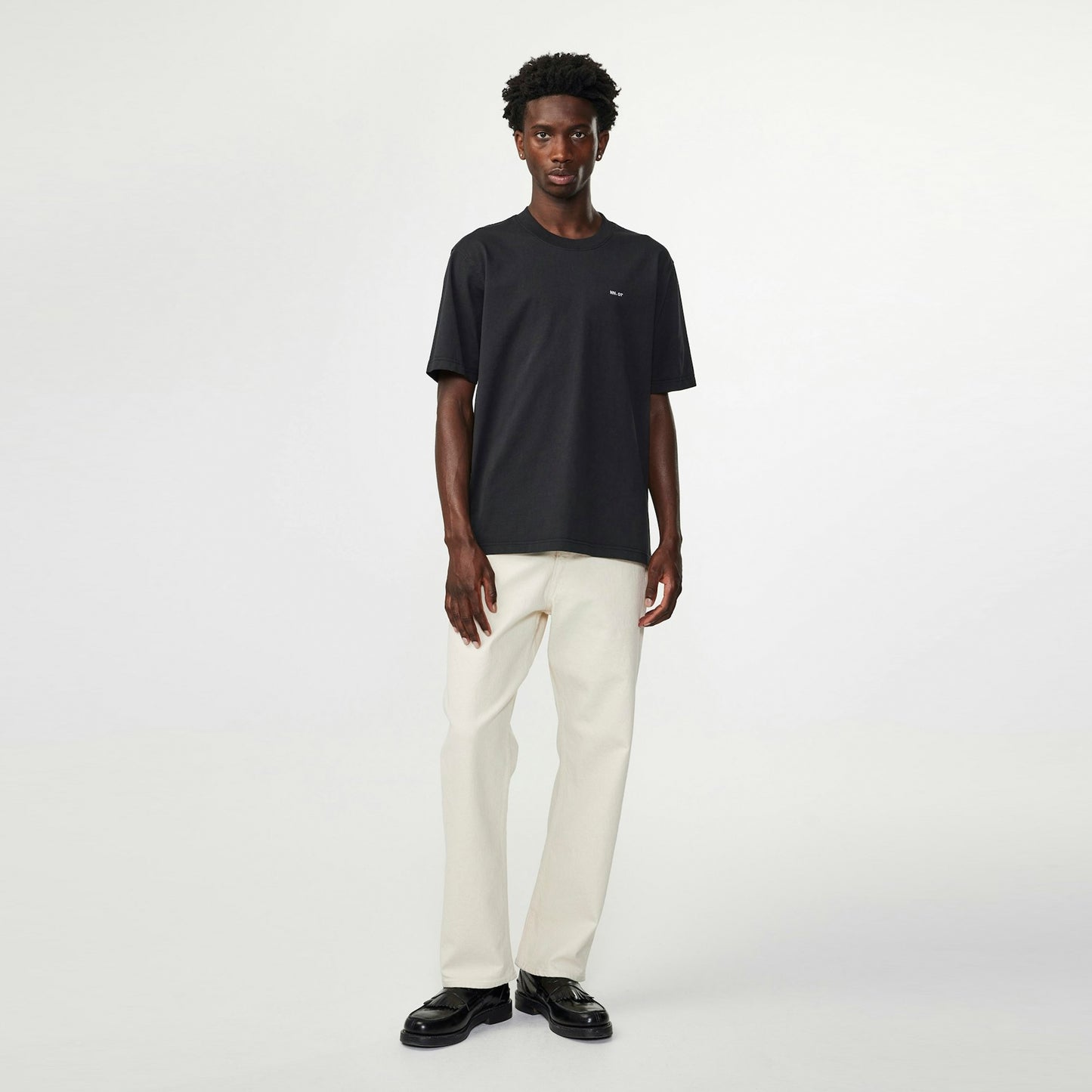 - Adam Embroidered T-Shirt - Black