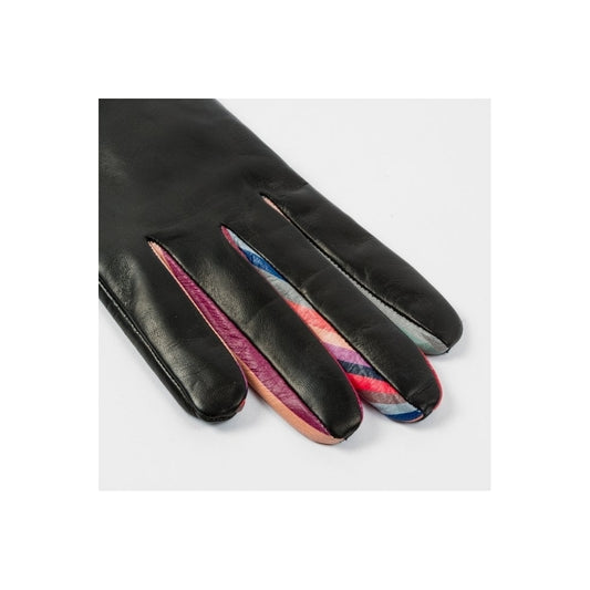 - Concertina Swirl Leather Glove - Black