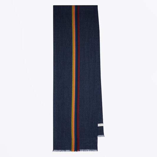 - Central Artist Stripe Scarf - Navy
